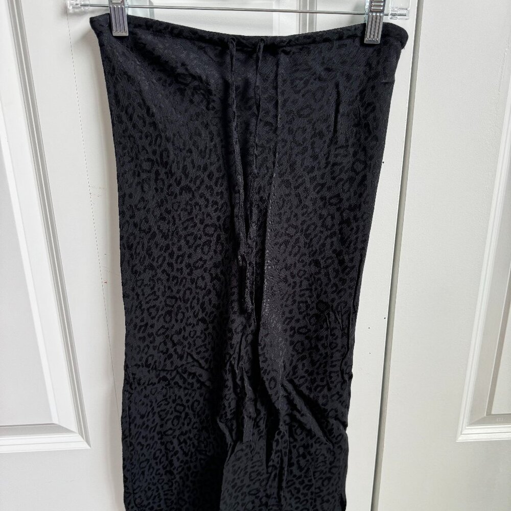 Madewell black cheetah print maxi skirt